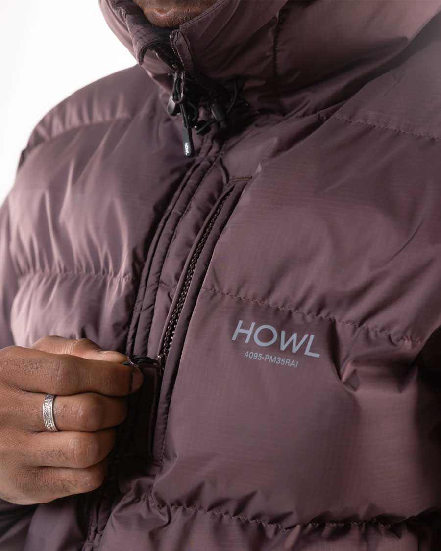 Howl Men's Puffy Jacket Raisin 2026