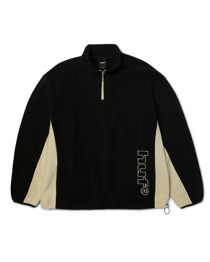 Huf Basecamp Quarter Zip Polar Fleece Black