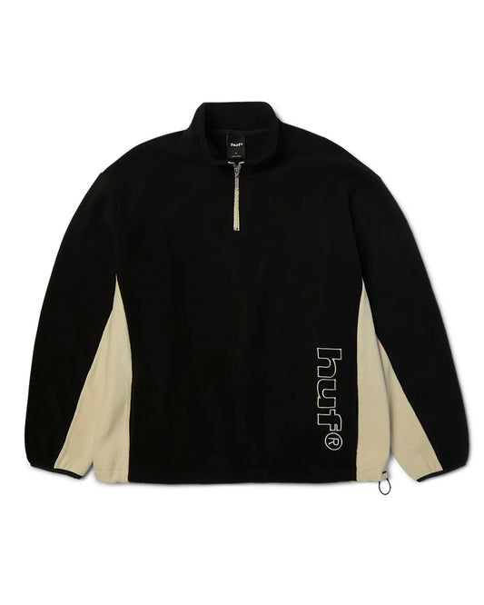 Huf Basecamp Quarter Zip Polar Fleece Black