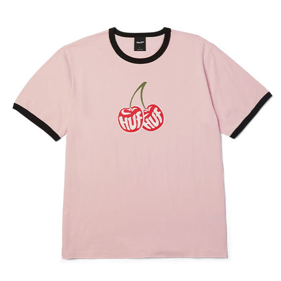 Huf Cherries Ringer T-Shirt Dusty Pink