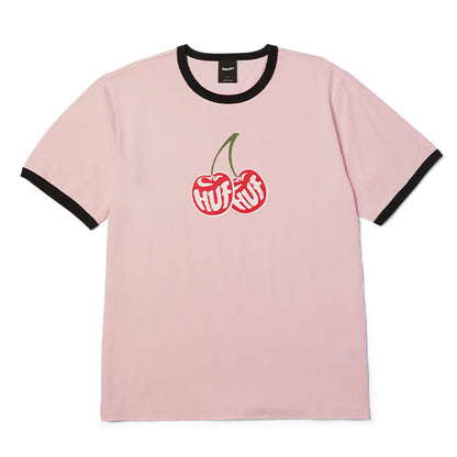 Huf Cherries Ringer T-Shirt Dusty Pink