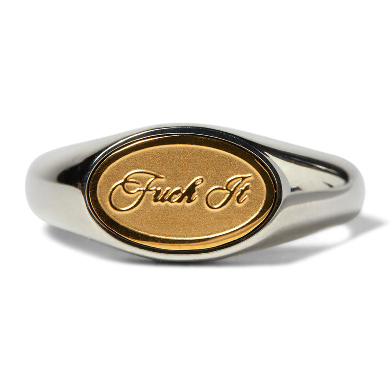 Huf Fuck it Signet Ring Silver