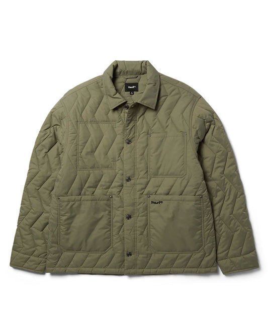 Huf Zig Zag Quilted Chore Jacket Sage