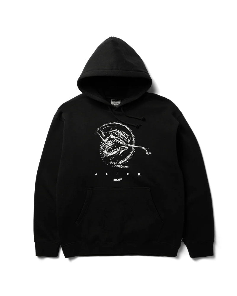Huf x Alien Fossilized Hoodie Black