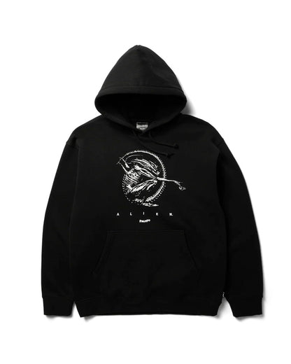 Huf x Alien Fossilized Hoodie Black