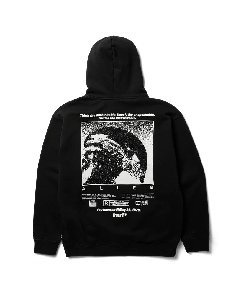 Huf x Alien Fossilized Hoodie Black