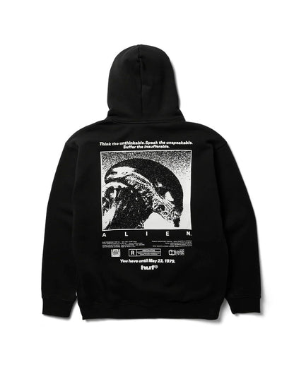 Huf x Alien Fossilized Hoodie Black