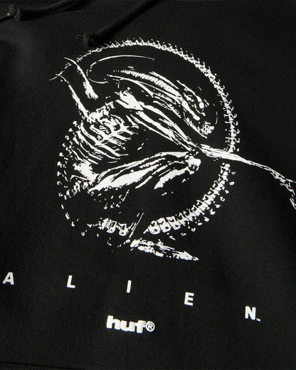Huf x Alien Fossilized Hoodie Black