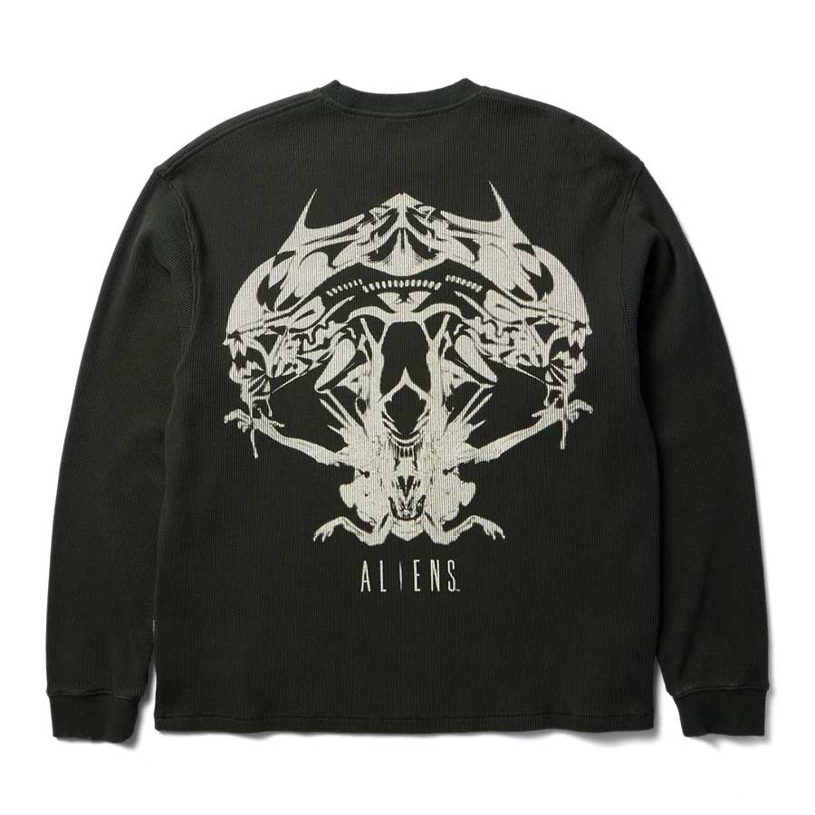 Huf x Alien Xenomorph Thermal Crewneck Vintage Black