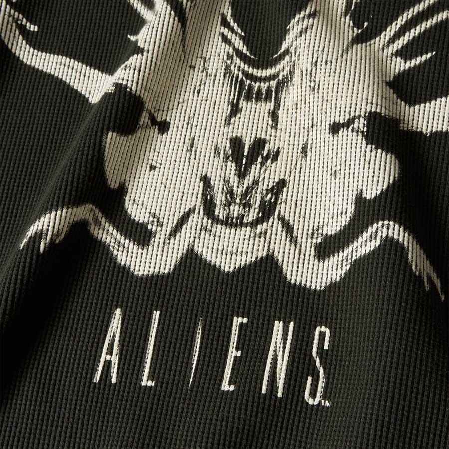 Huf x Alien Xenomorph Thermal Crewneck Vintage Black