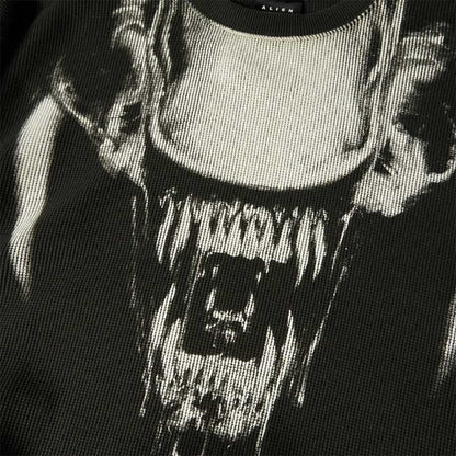 Huf x Alien Xenomorph Thermal Crewneck Vintage Black