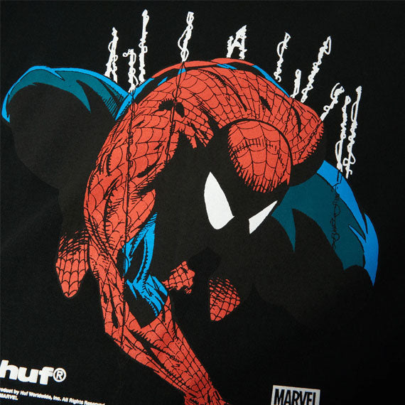 Huf x Spiderman Perception Short Sleeve T-Shirt Black
