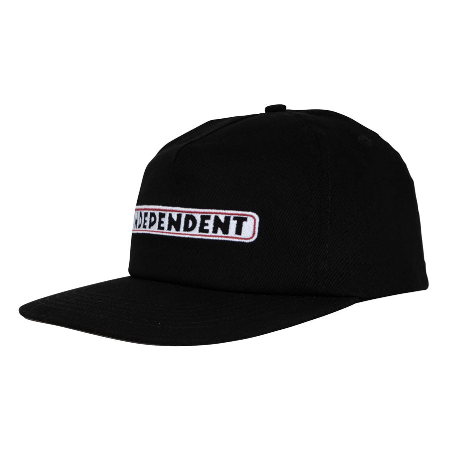 Independent Bar Logo Snapback - Black