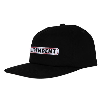Independent Bar Logo Snapback - Black