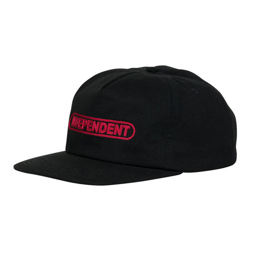 Independent Baseplate Snapback Cap - Black