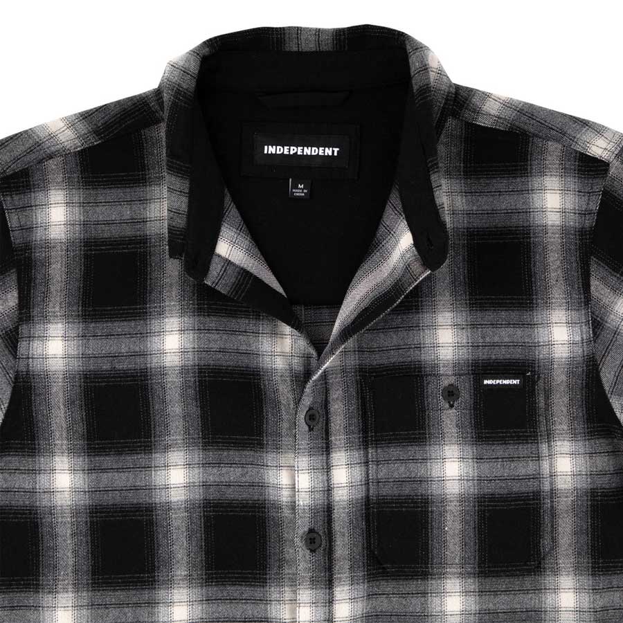 Independent Belmont Short Sleeve Flannel Black/Smoke