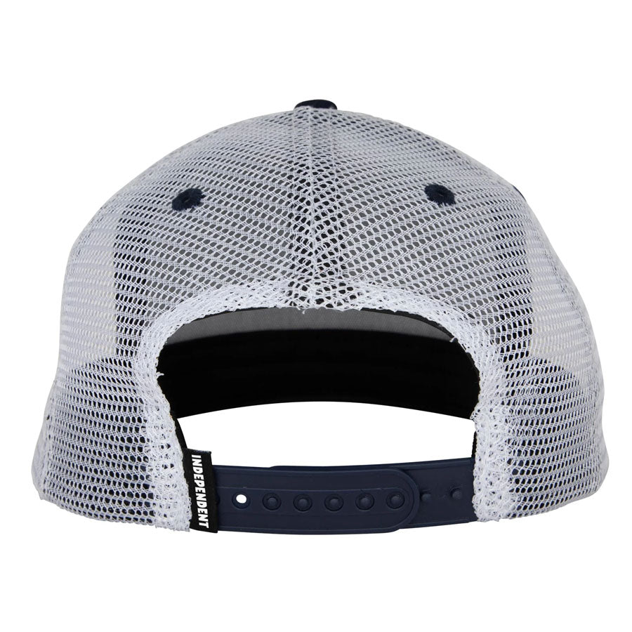 Independent Mesh Trucker Span - White/Navy