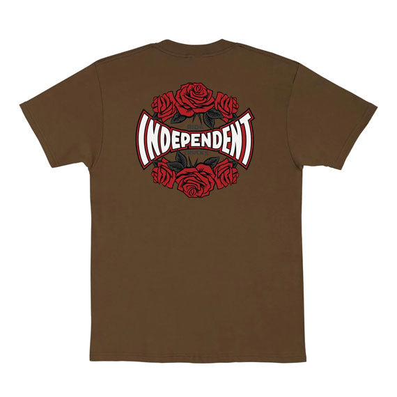 Independent Rose Span T-Shirt - Dark Chocolate