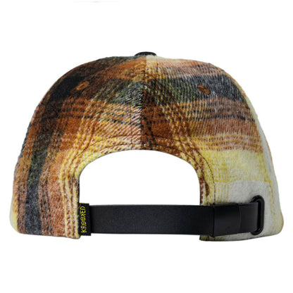 Krooked Double Ok Script Strapback Hat Flannel/Black