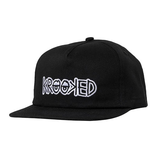 Krooked Eyes Snapback Cap - Black