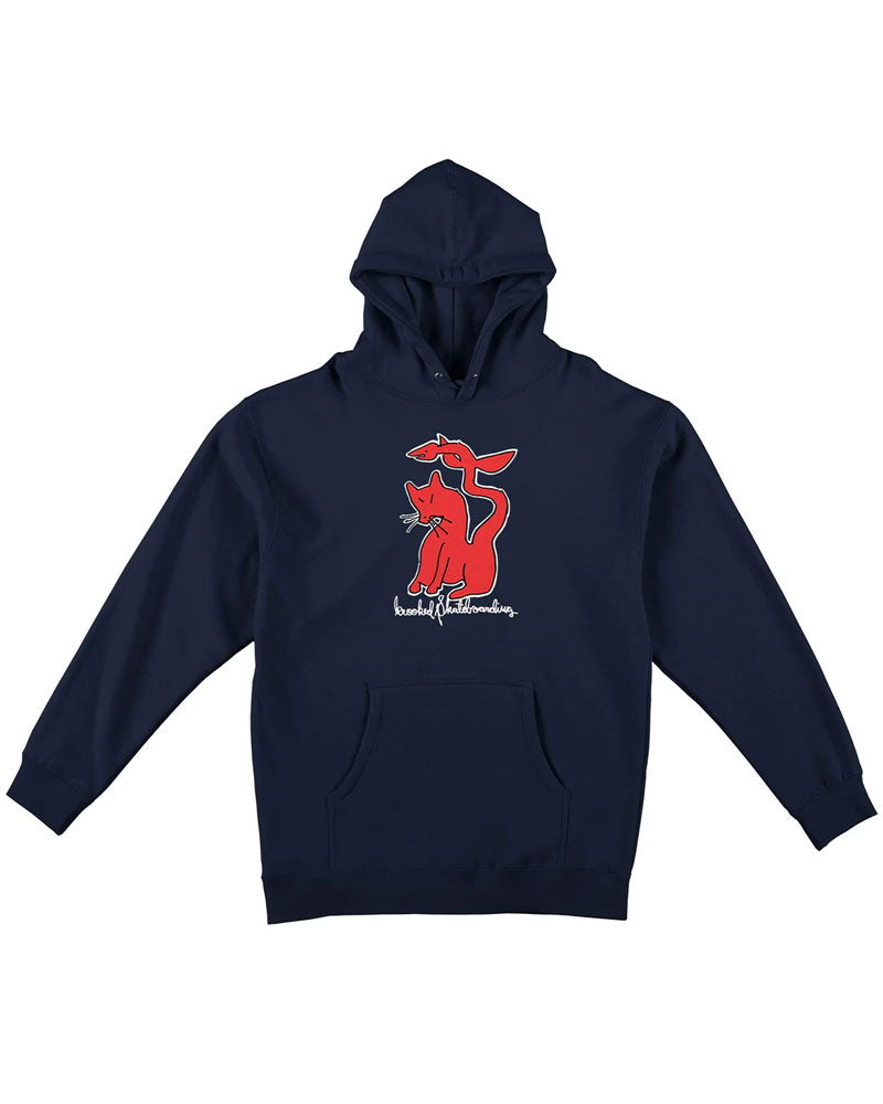 Krooked Kat Serpent Hoodie Navy/Red