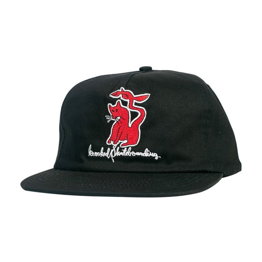 Krooked Kat Serpent Snapback Cap Black/Red