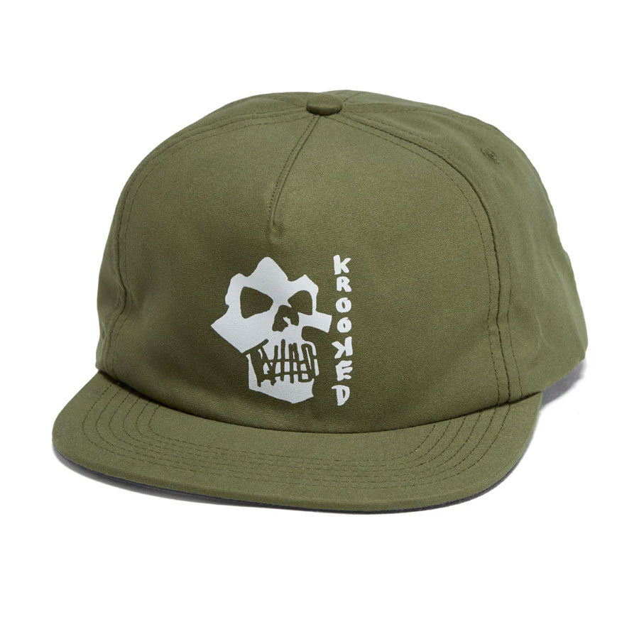 Krooked Skulls Snapback Olive