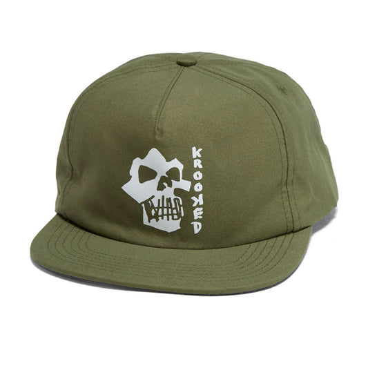 Krooked Skulls Snapback Olive