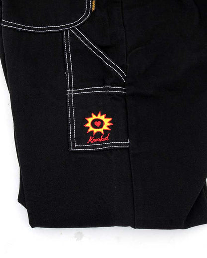 Krooked Sun Heart Carpenter Pant Black/Yellow
