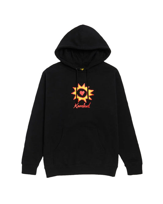 Krooked Sun Heart Pullover Black/Red/Yellow