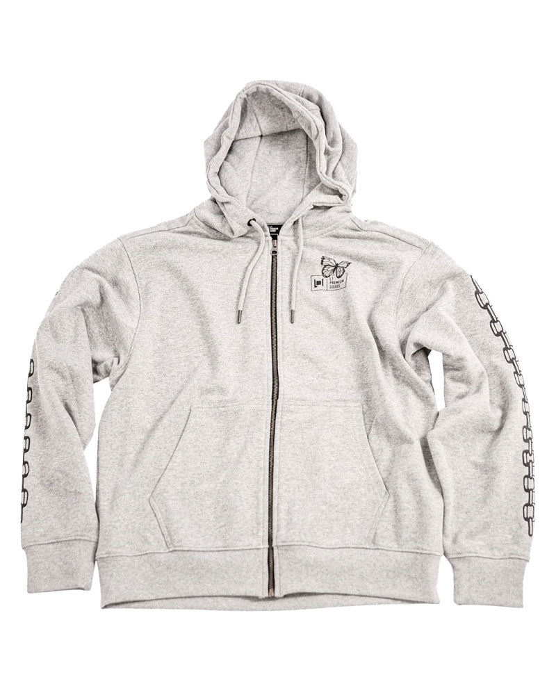 L1 Julia-Campbell Zip Hoodie Heather Grey 2027