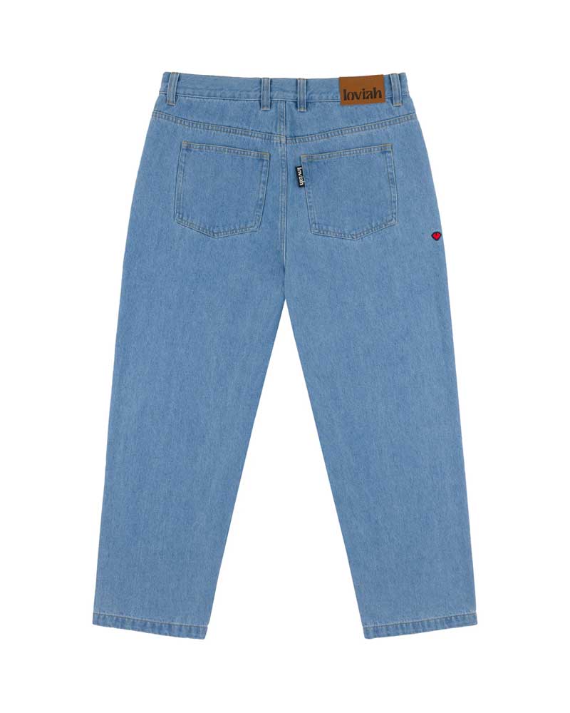 Loviah Og Baggy 5 Pocket Denim Pants Indigo Light Wash