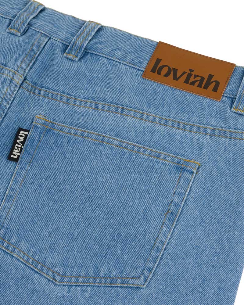Loviah Og Baggy 5 Pocket Denim Pants Indigo Light Wash