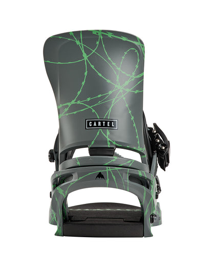 Burton Men's Cartel Re:Flex Snowboard Bindings Gray/Green Voltage 2027