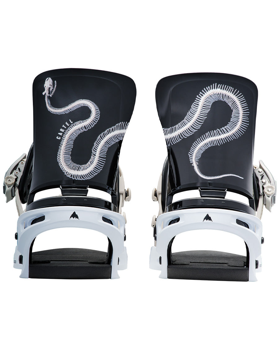 Burton Men's Cartel Re:Flex Snowboard Bindings Skeleton Snake 2027