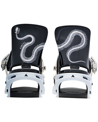 Burton Men's Cartel Re:Flex Snowboard Bindings Skeleton Snake 2027