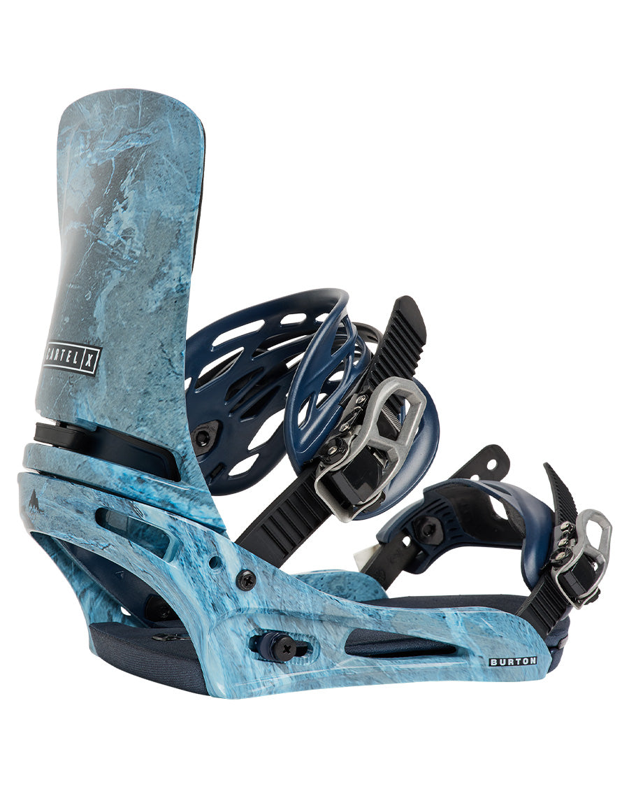 Burton Men's Cartel X Re:Flex Snowboard Bindings Marbled Stone 2027