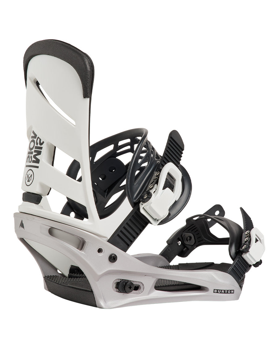 Burton Men's Mission Re:Flex Snowboard Bindings White/Silver 2027