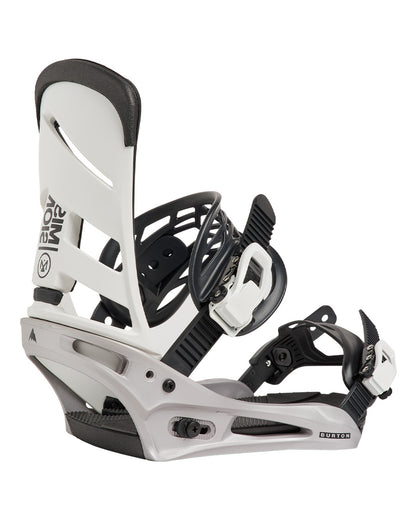 Burton Men's Mission Re:Flex Snowboard Bindings White/Silver 2027