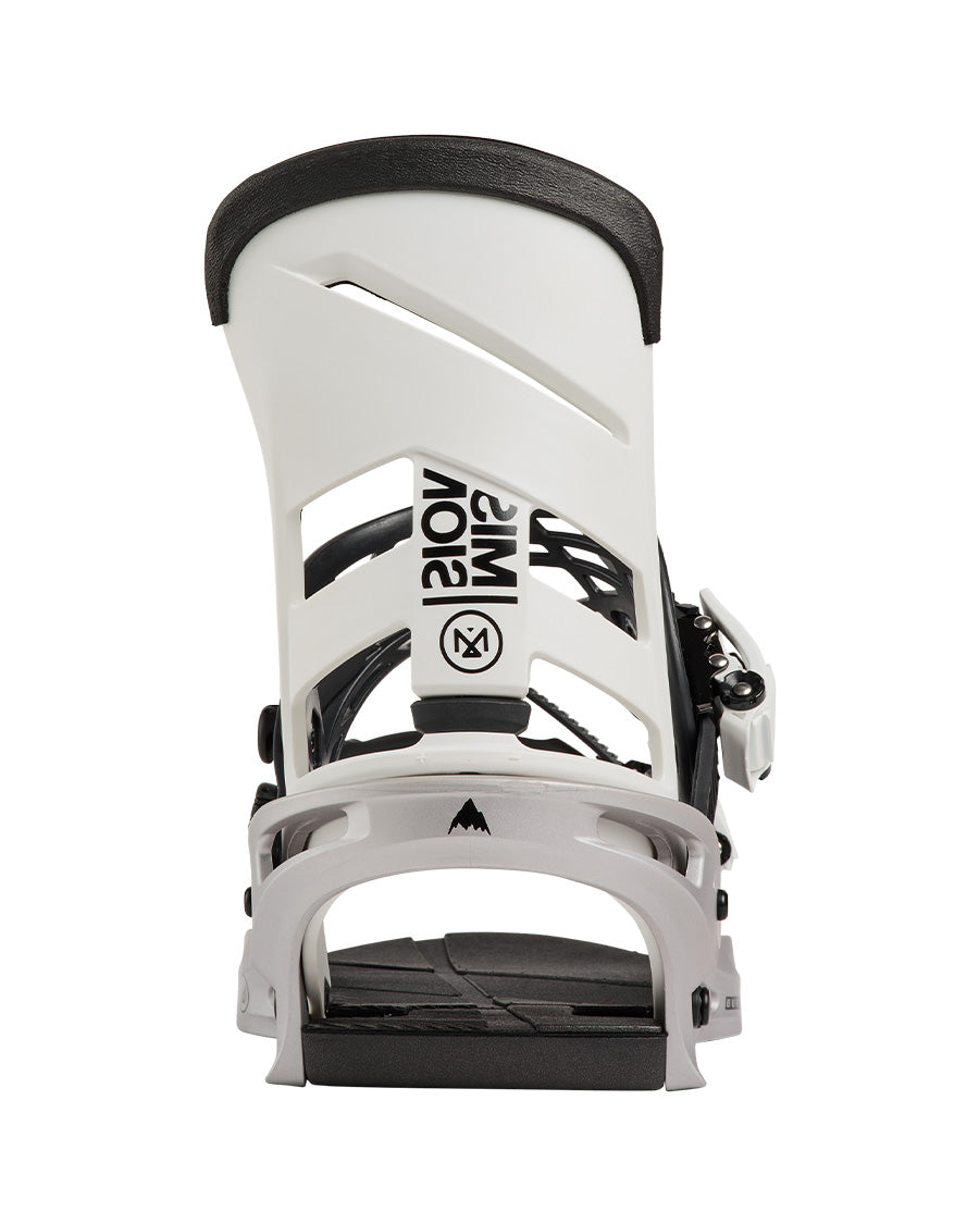Burton Men's Mission Re:Flex Snowboard Bindings White/Silver 2027