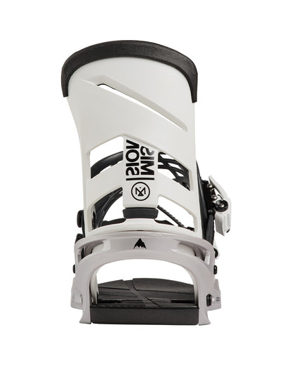 Burton Men's Mission Re:Flex Snowboard Bindings White/Silver 2027