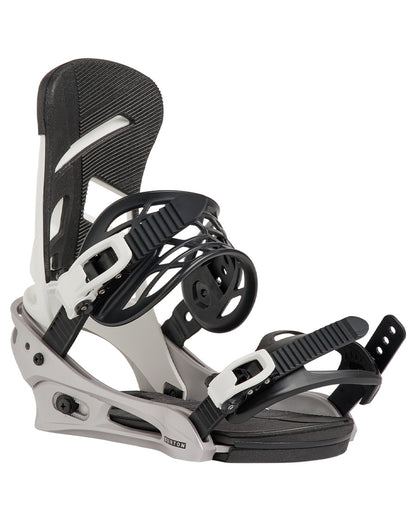 Burton Men's Mission Re:Flex Snowboard Bindings White/Silver 2027