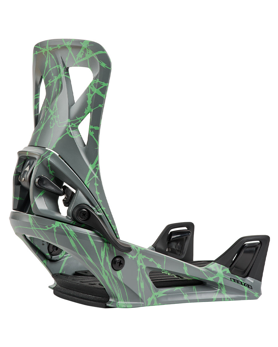 Burton Men's Step On® Re:Flex Snowboard Bindings Gray/Green Voltage 2027