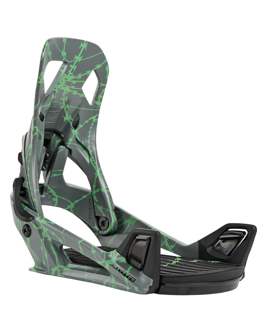 Burton Men's Step On® Re:Flex Snowboard Bindings Gray/Green Voltage 2027