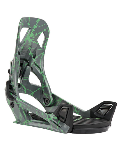 Burton Men's Step On® Re:Flex Snowboard Bindings Gray/Green Voltage 2027