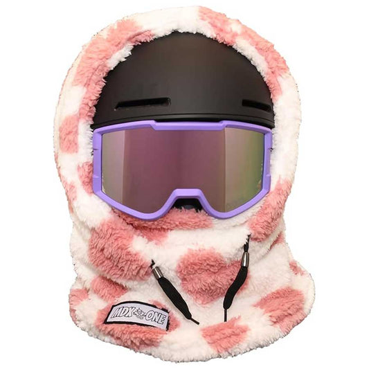 Mdxone Kids Over The Helmet Balaclava Hearts Pink & White