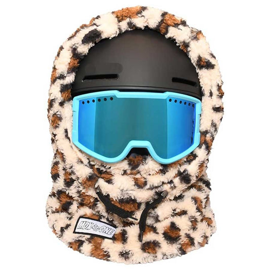 Mdxone Kids Over The Helmet Balaclava Soft Plush Cheetah