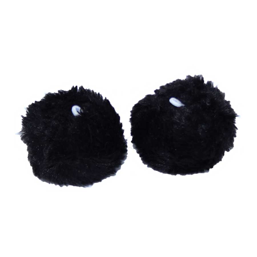 Mdxone Kids Pair of Balaclava Pom Poms Black