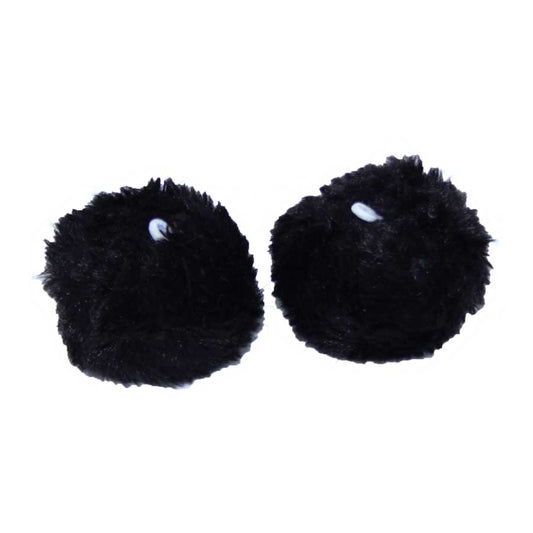 Mdxone Kids Pair of Balaclava Pom Poms Black