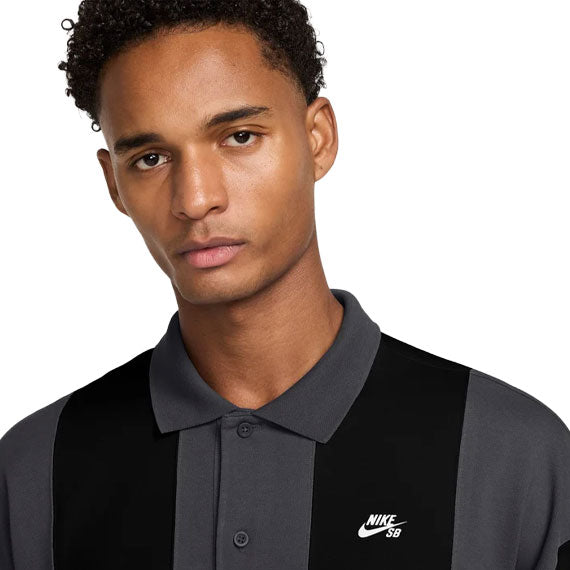 Nike SB Break Polo Black/Dark Smoke Stripe